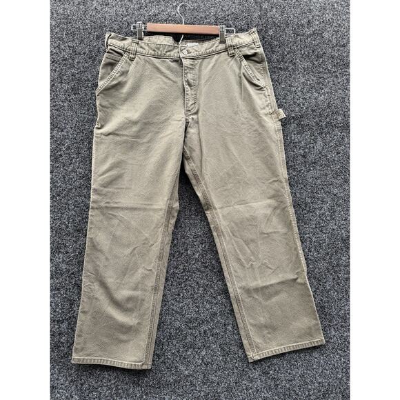 Carhartt Relaxed Fit Utility Carpenter Pants Mens 40x30 Army Green Work - Picture 1 of 8